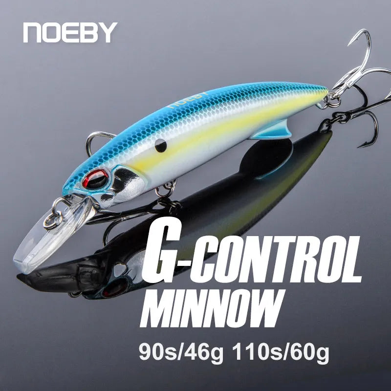 Noeby Heavy Sinking Minnow Fishing Lures 90mm 46g 110mm 60g Long